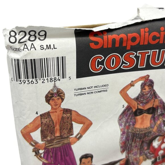 Simplicity 8289 Costumes Sewing Pattern Genie Aladdin Santa Dracula ++ - Picture 2 of 3